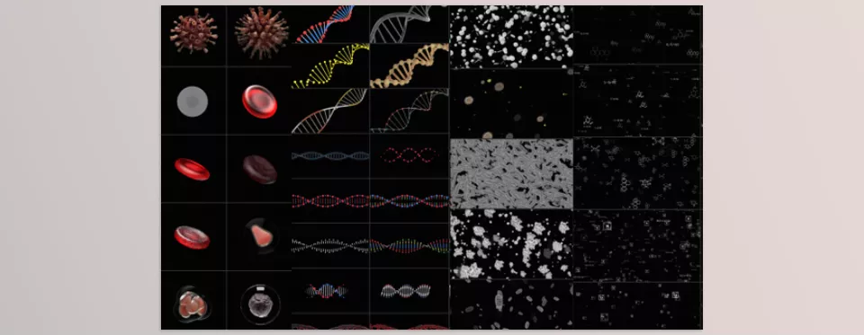 Medical Constructor - 220+ elements of DNA, Cells, Viruses, Chemical backgrounds and much more.