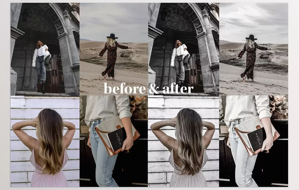 Creative Market - Minimal Grey Lightroom Mobile Preset - Let your feed breathe with cool, calming tones.