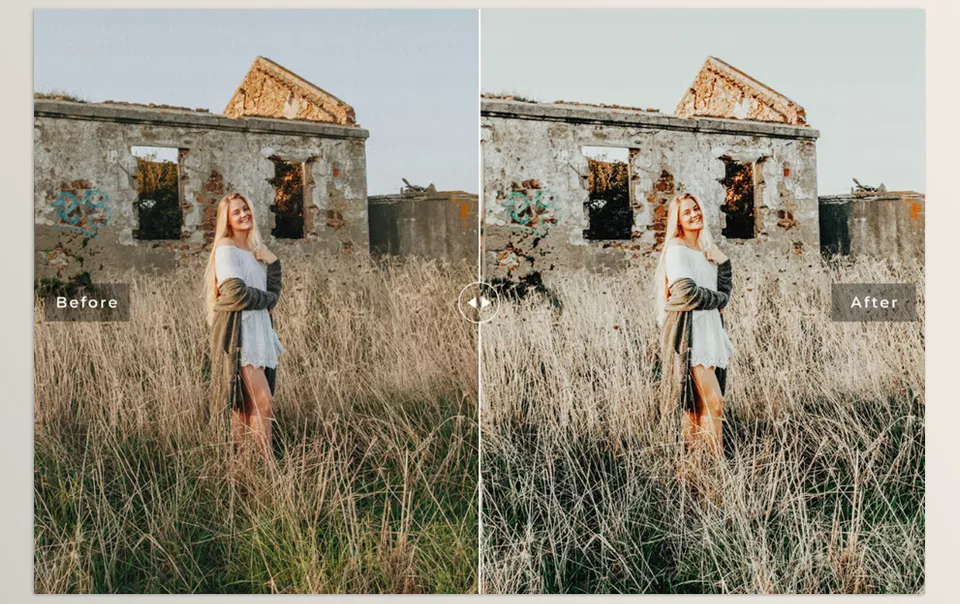 Cinder Mobile and Desktop Lightroom - The preset brings out the beauty of natural light and the fine details in this portrait, delivering a timeless and polished look.