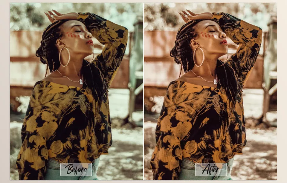 Creative Market - 10 Pro Desert Mobile And Desktop Lightroom Presets - Perfect for travel and lifestyle photography, these presets add a soft, sunlit mood in just a few clicks.