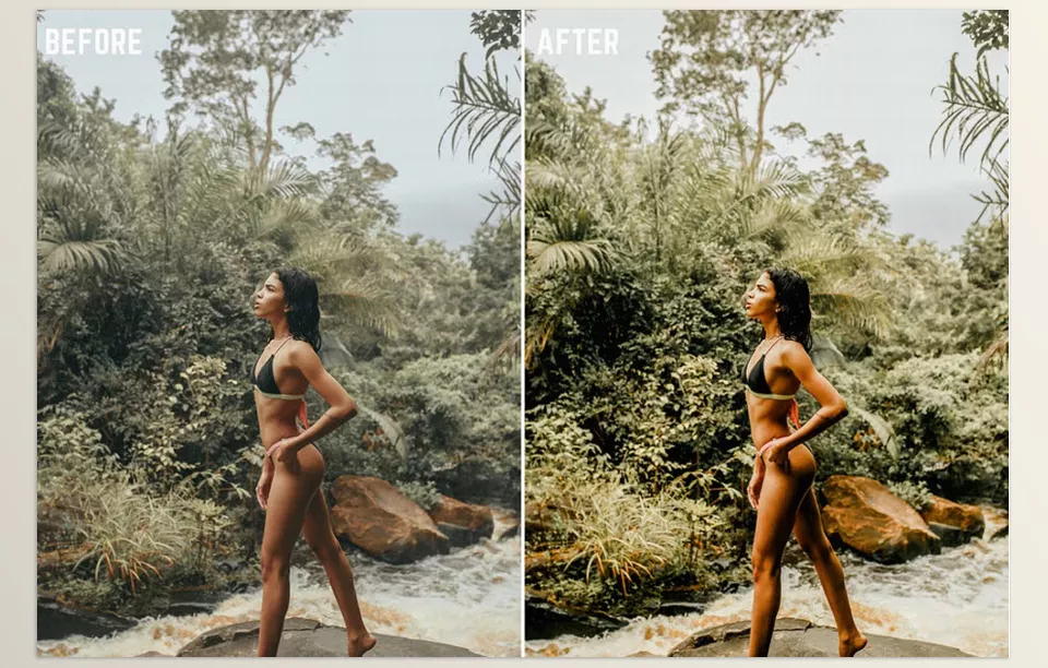 CreativeMarket - Tropical Presets For Adobe Lightroom -Presets for stunning edits on portraits, landscapes, and travel shots.
