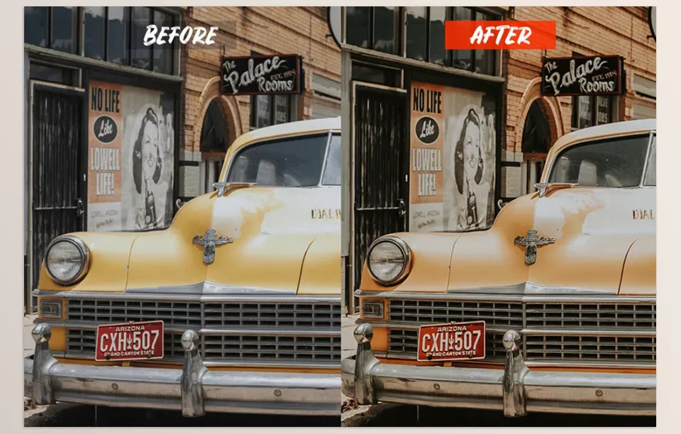 Creative Market - Vintage Lightroom Presets - Instantly transform your photos with vintage effects.