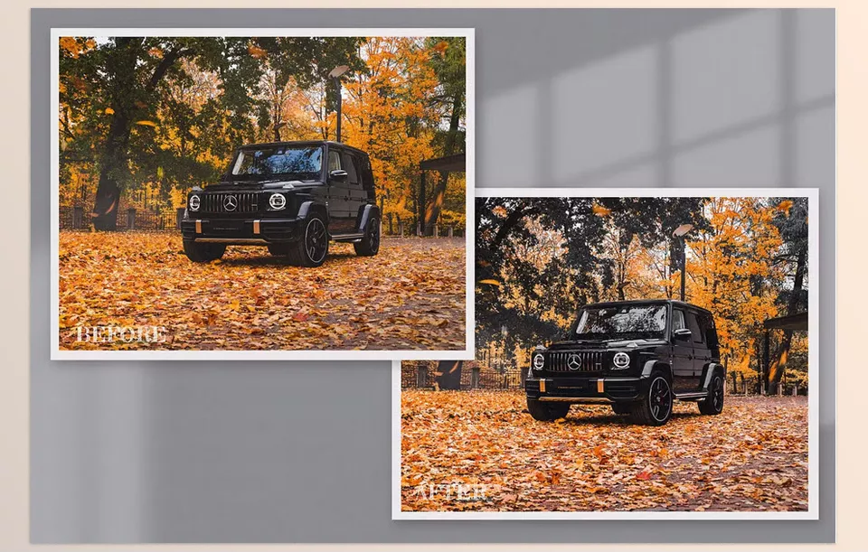 Automotive Lightroom Photoshop LUTs - 23 LRTEMPLATE files for desktop Lightroom presets.