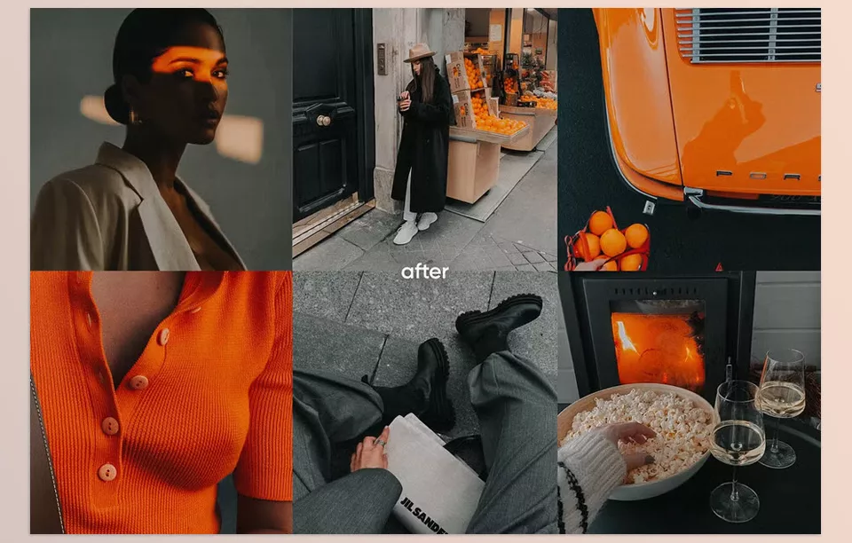 Creative Market - 6 Fall Lightroom Presets - gentle, autumn-inspired lighting effect with deep, vibrant hues and a hint of professional refinement.
