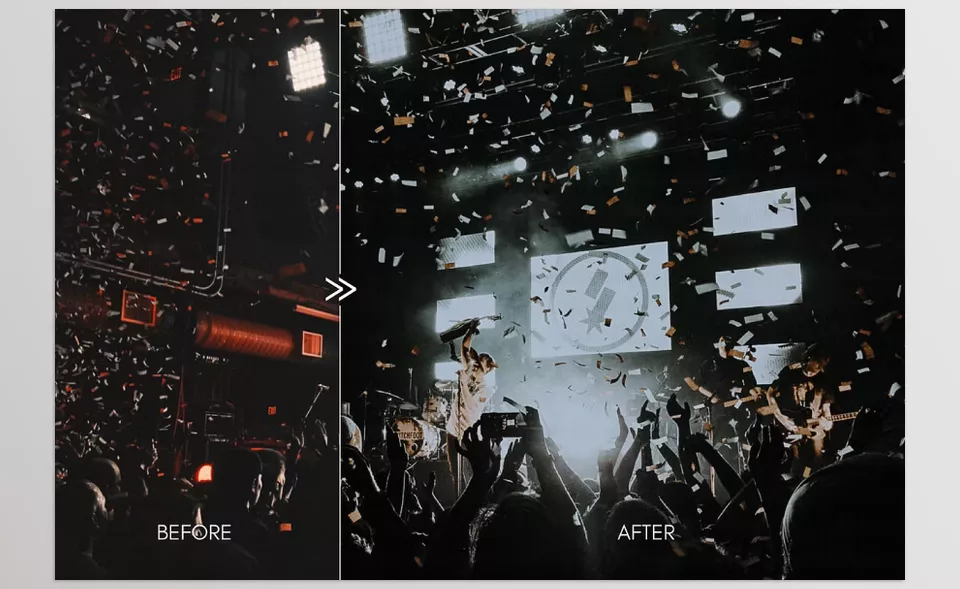Creative Market - Cinematic Moody Concert LR Presets - Elevate your editing with quick, customizable presets for concert photography.