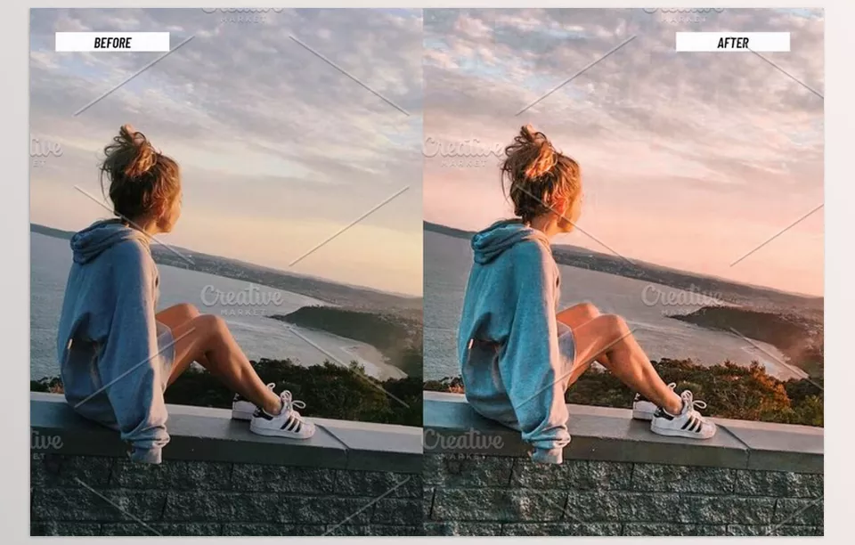 11 Best Blush Pink Lightroom Presets - Create a cohesive and polished feed with gentle blush hues and subtle golden highlights.
