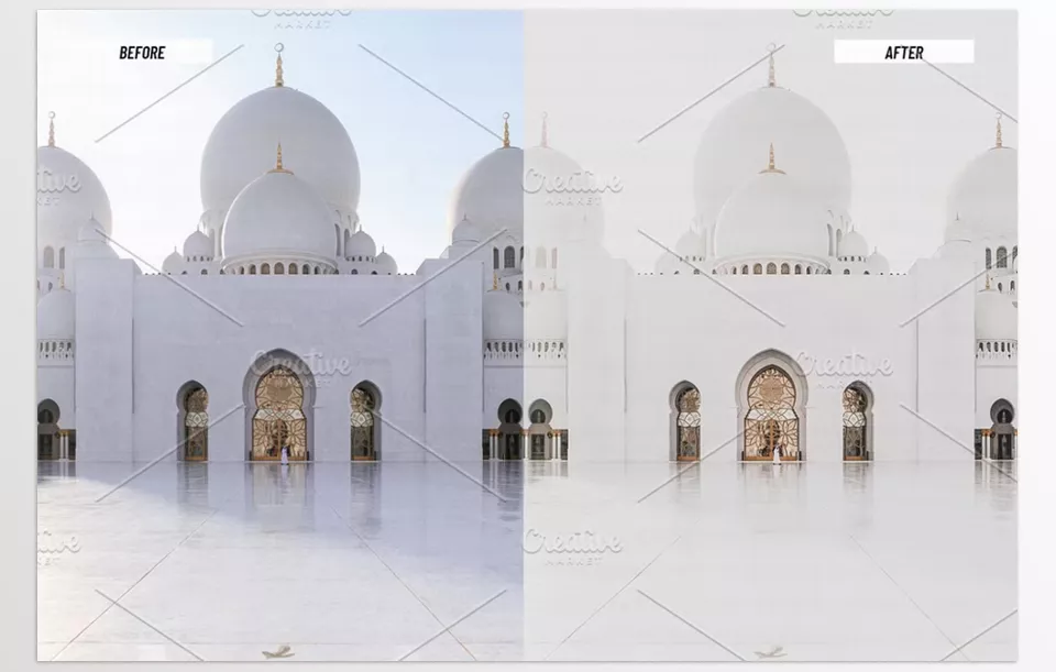 Creative Market - Lightroom Presets Bright White  - Transform your photos with clean, crisp tones that bring out natural light and soft colors. 