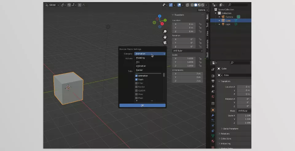 Horizon Panels - No need to manage categories in the add-on preferences window; handle them directly in place.