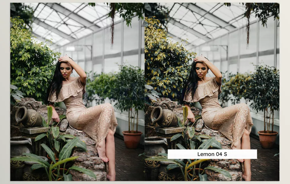 Artstation - 20 Basil LUTs and Lightroom Presets - Deep forest green amplifies the earthy elegance of the skin and adds to the foliage, making this serene outdoor portrait more stunning.