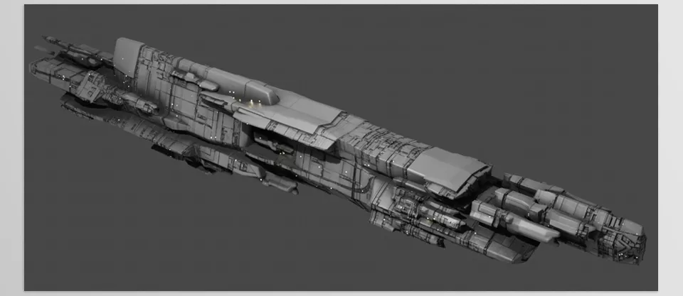 Starship Generator - Optional displacement material included for extra detail.