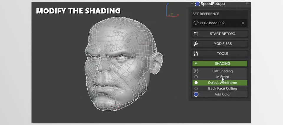 Speedretopo - You can edit the Shading easily.
