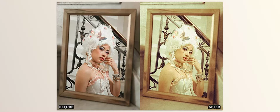 Vintage Retro Kodak Film Look Lightroom Presets Pack - Capture the warmth and depth of analog photography with every click.