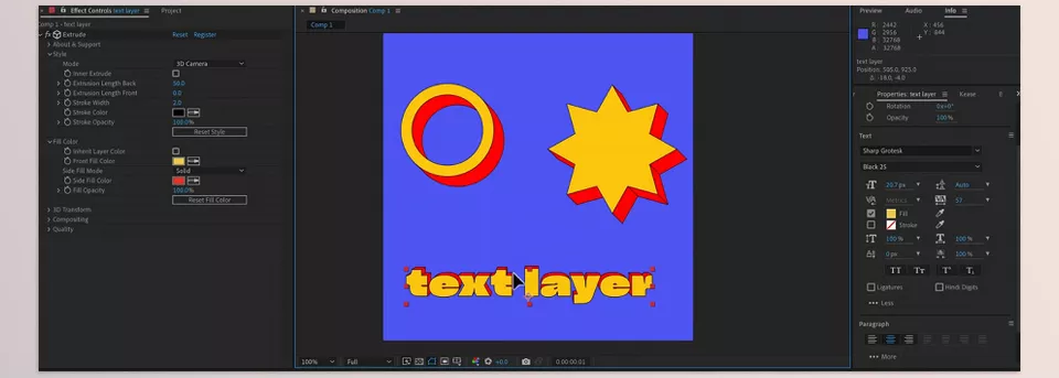 Aescripts - Extrude - Robust path intersection compatible with merge paths and mask modes