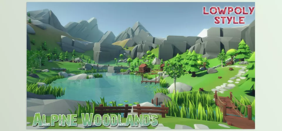 Lowpoly Style Ultra Pack - Build your own environments with easy drag-drop.