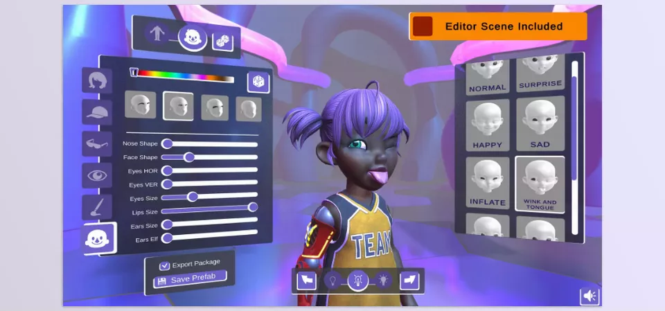 Unity Asset - KEKOS - a 3D Character Customization Tool with a ton of outfit combinations and fast integration for your projects.