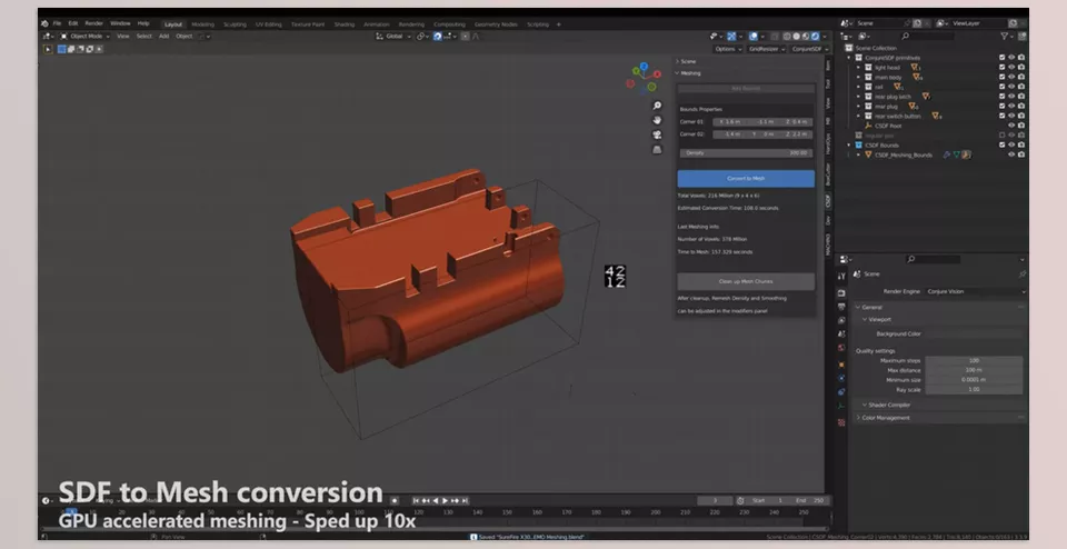 ConjureSDF - Unlock the power of non-destructive modeling with ConjureSDF's versatile primitives and custom raymarching rendering engine for stunning visual results.