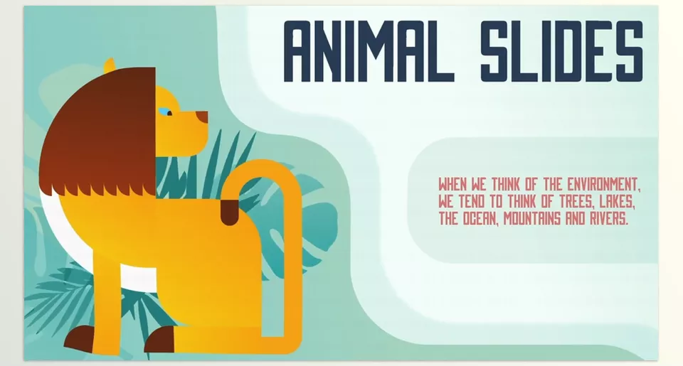 Animal Slides for Premiere Pro - a colorful and exotic template consisting of 5 slides in the style of the animal world.