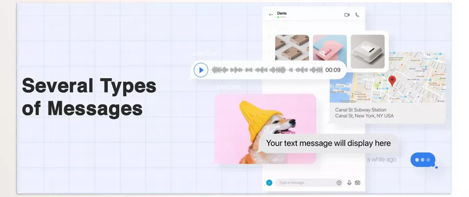 Text Messages Package - Self resizable text messages.