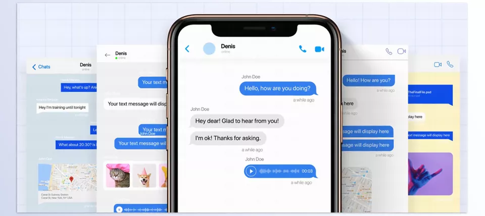 Text Messages Package - Personalize the design, modify text, alter colors, tweak element opacity, and explore many other customization options.