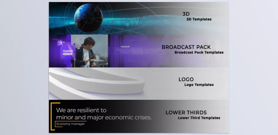 Book Promo v4 - 3D Templates, Broadcast Pack, Logo Templates, and Lower Third Templates.