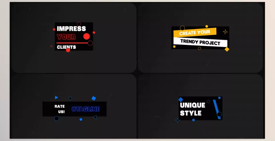 Typography Titles for After Effects - Enhance your content with these minimalistic and creative titles to make your visuals stand out with a unique style.
