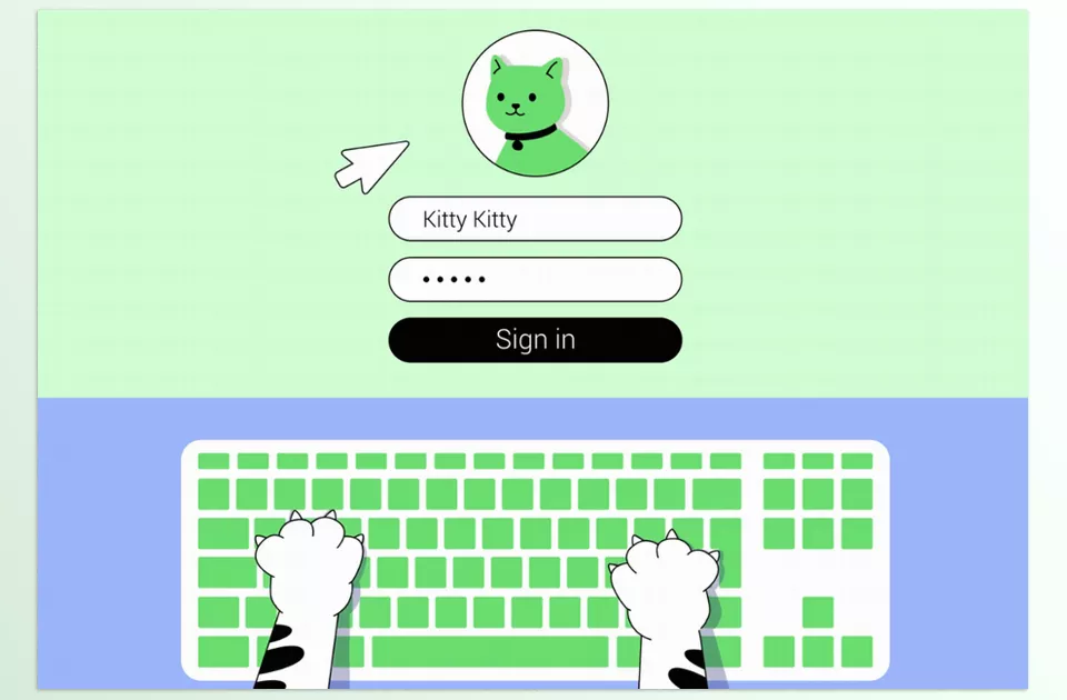 Keyboard Login Explainer for After Effects - Improve your digital content with this colorful and fun template!