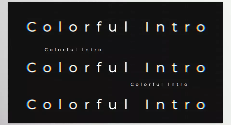 Videohive - Text Intro - You can change colors easily.