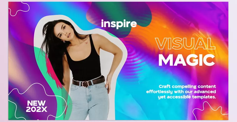 Psychedelic Fashion Scenes for Premiere Pro - a visually arresting template offering a series of animated slides that blend vibrant colors with eclectic designs.