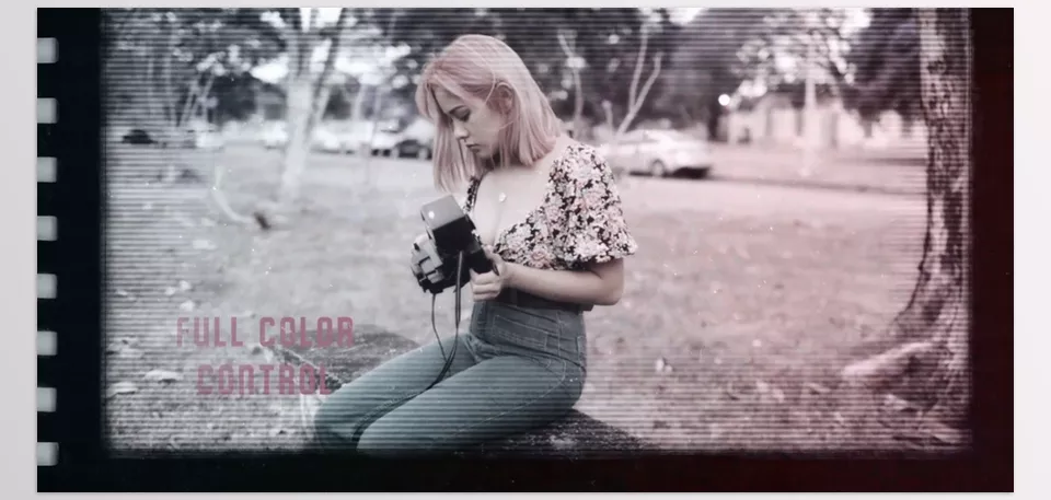Negative Frame Slideshow for Premiere Pro - Easily customize by adding your media, editing text, and adjusting colors.