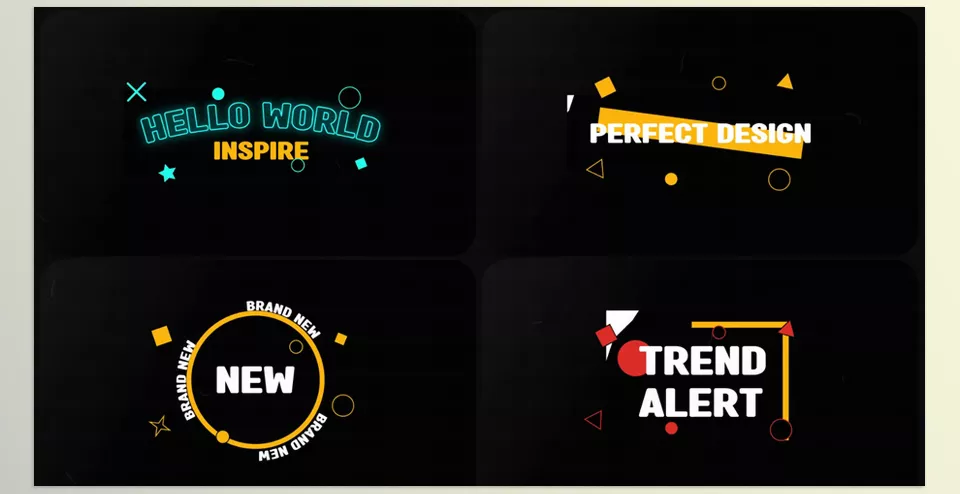 Stylish Plate Titles for Premiere Pro - Perfect for adding dynamic or smooth text animations to your projects