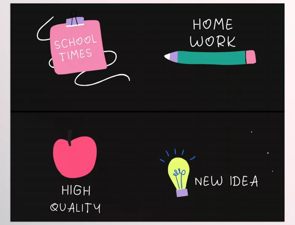 School Titles for Premiere Pro - full color customization and easy text editing.