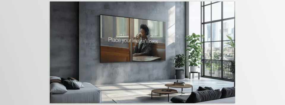 Videohive - Home Interior TV Mockups - Drag & Drop your Photo or Video