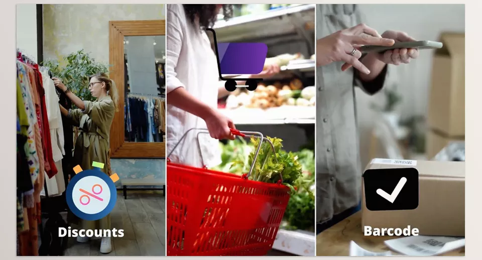 Shopping Icons And Titles for DaVinci Resolve - Easily use these animated icons and titles for shopping-related content, online stores, infographics, lower thirds, and any marketing campaign.