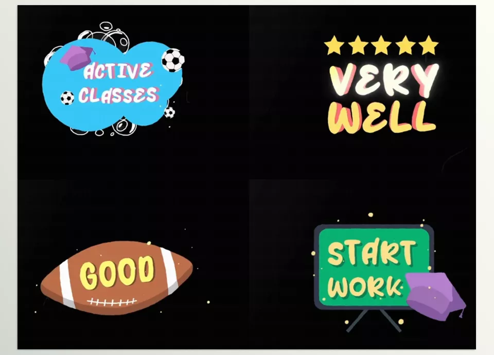 School Titles for FCPX - full color customization and easy text editing.
