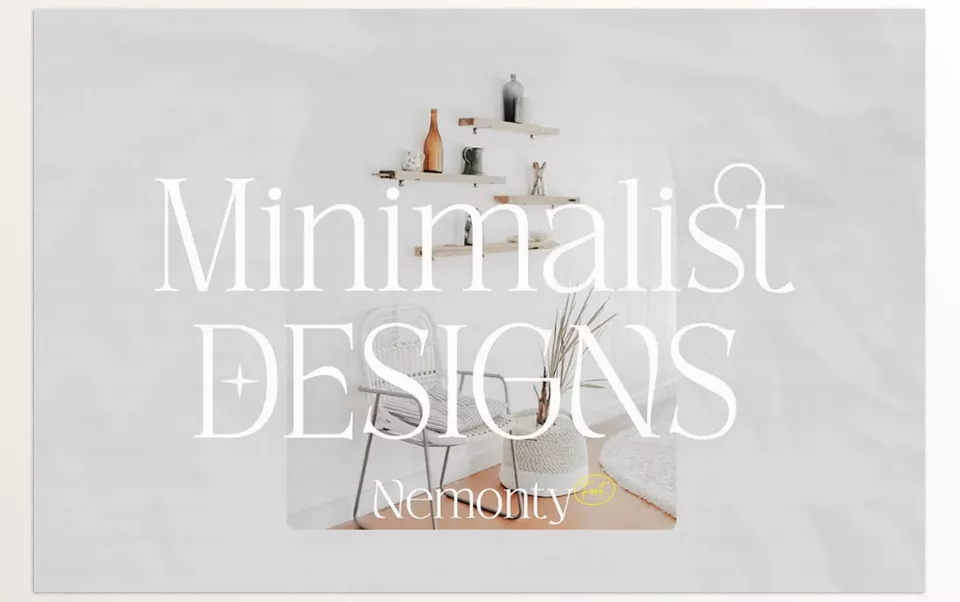 Nemonty Minimalist Font - a graceful, thin serif font designed to highlight your brand image.