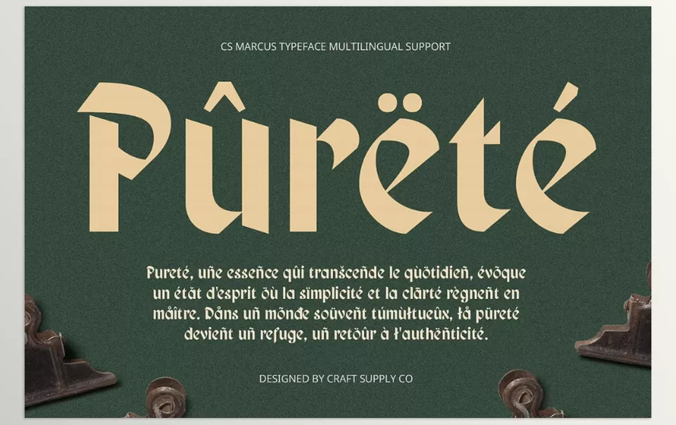 CS Marcus Blackletter Font - Perfect for Formal and Historic Designs.
