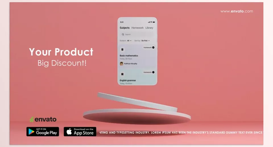 App Advertisement Promotion - Includes 5 Text placeholders