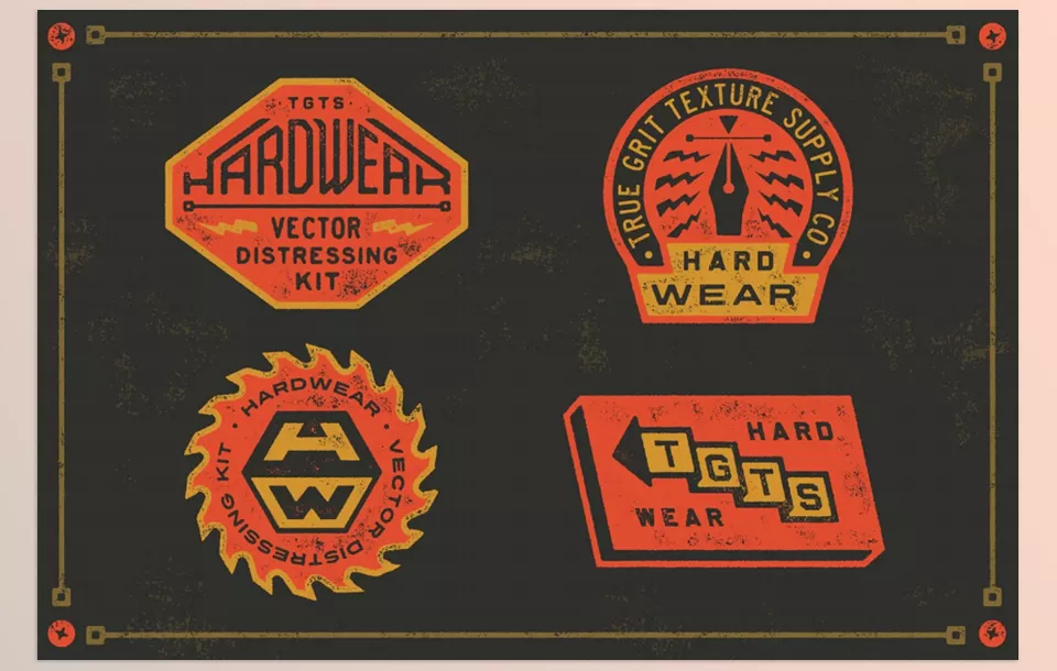 Vector Distressing Kit for Illustrator - Perfect for logos