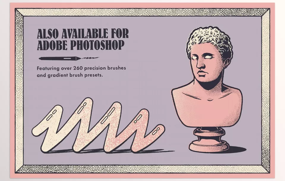 Lithotone for Illustrator - Featuring over 260 brushes
