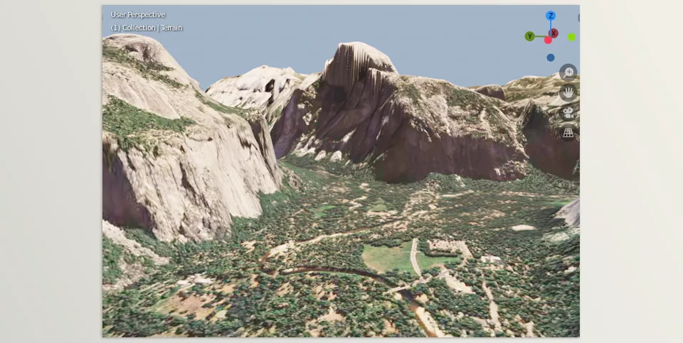 Blosm for Blender - Automatic Terrain Projection