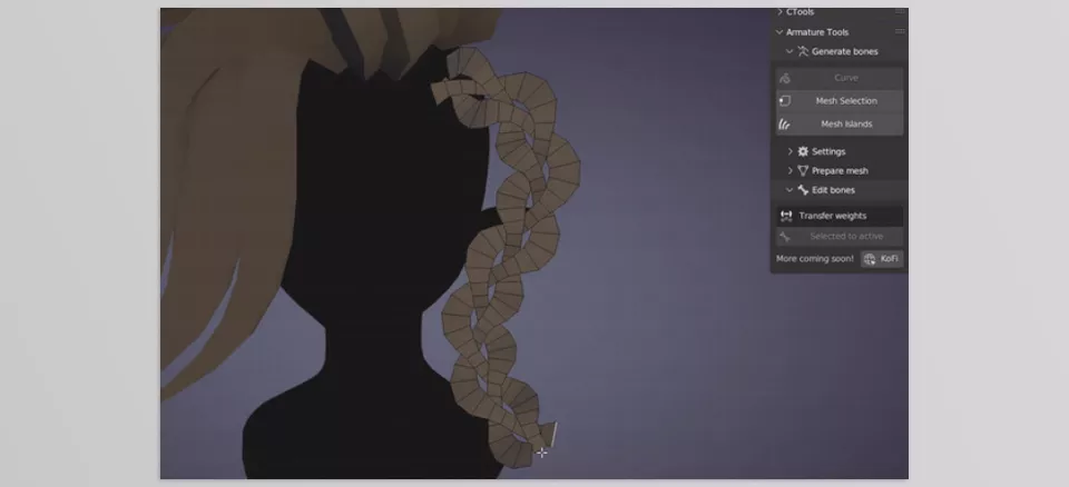 Armature Tools - Effortlessly generate bone chains based on mesh selection.