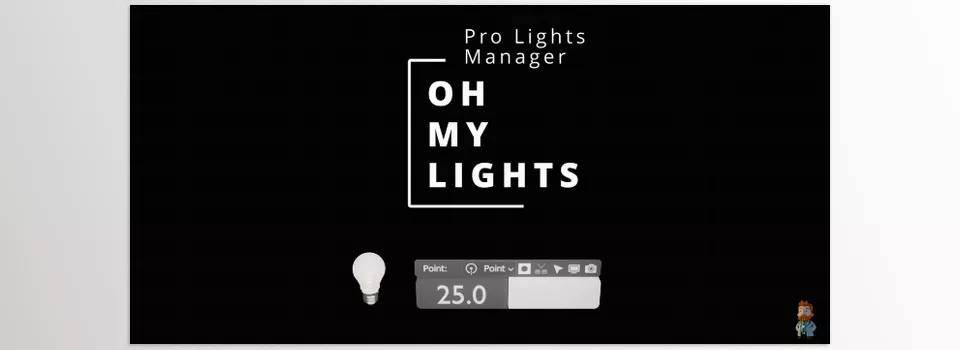 Blender - Oh My Lights Pro - Easily manage and adjust all lights in your Blender scene with one powerful tool.