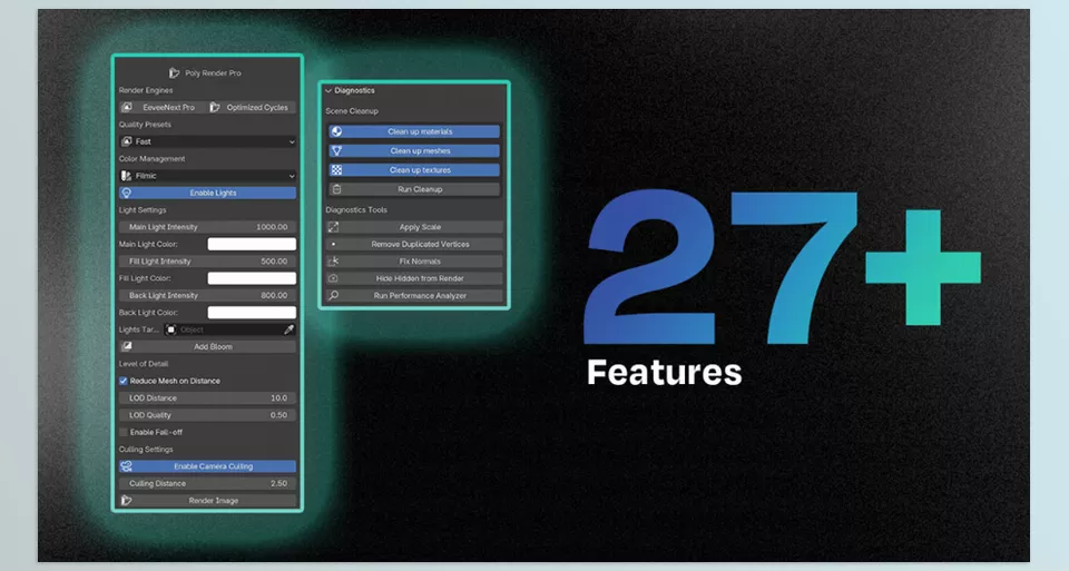Poly Render Pro - Transform your scene with powerful lighting and optimizations that elevate your creative work.