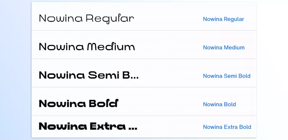 Myfonts - Nowina Font Family - A striking blend of classic and modern design elements, this font adds rhythm and style to any project.