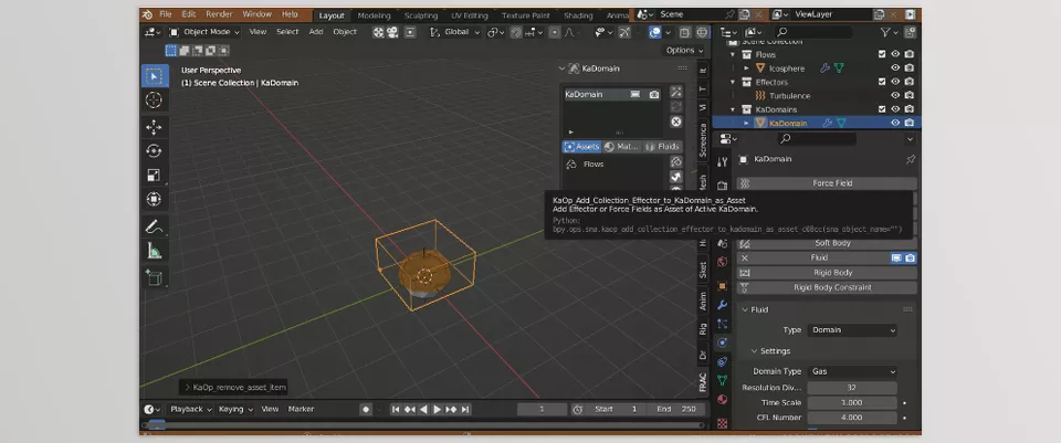 Blender - Kadomain - Easily manage multiple physics simulations within a single Blender scene.
