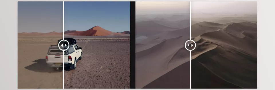 Justkay Desert Drone LUTs - Transform flat drone footage into vibrant, sun-drenched landscapes with just a few clicks.

