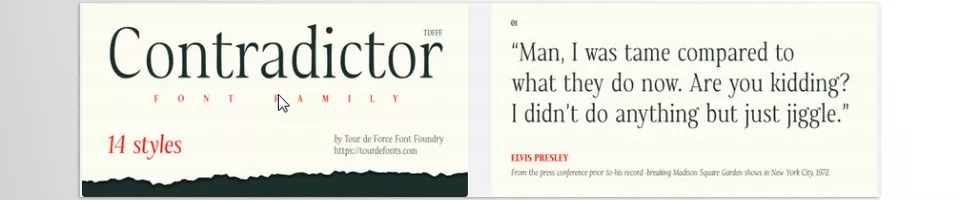 Contradictor Font Family - Transform plain text into eye-catching visuals with fully customizable distortion effects.

