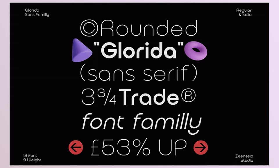 Creative Market - Glorida Font - Smooth curves meet modern sophistication in every letterform. 