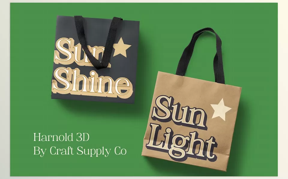  Harnold 3D Font - Where timeless style meets modern dimension.
