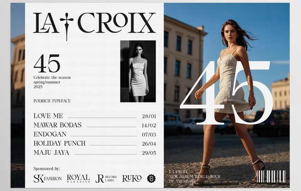 Podrich Timeless Logo Font  - A serif that speaks the language of luxury—where every curve whispers sophistication.
